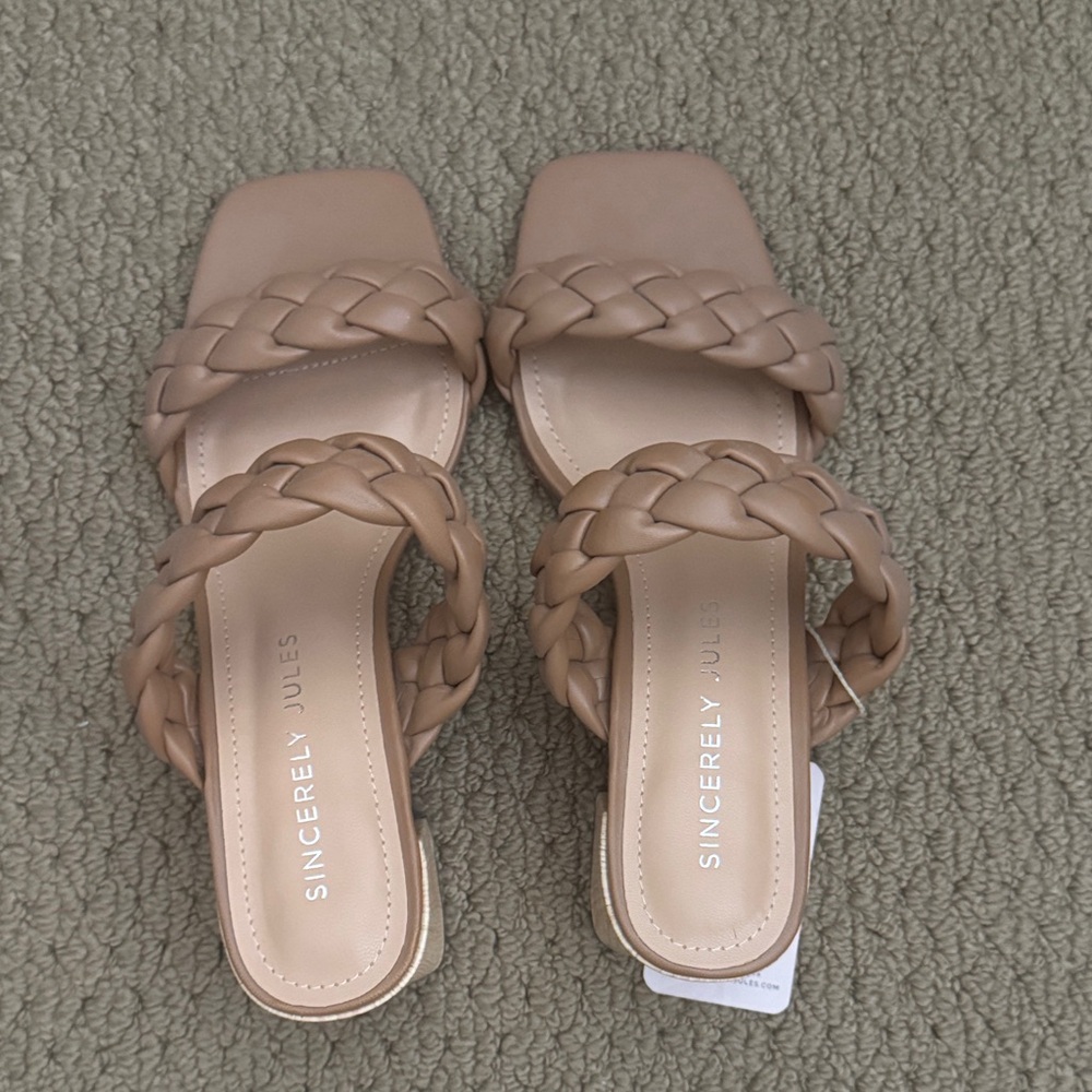 Sincerely Jules Braided Sandals in Tan